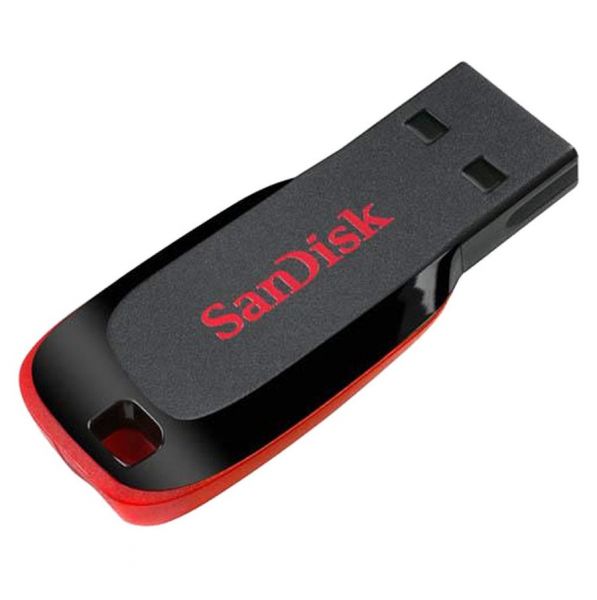 Флешка Sandisk Cruzer blade 128Гб черный и красный