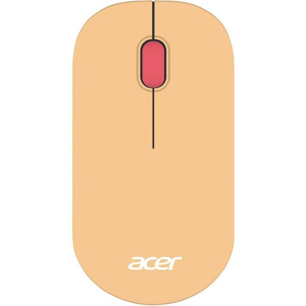 Мышь Acer OMR205 оптическая, беспроводная, USB, розовый/бежевый [zl.mceee.02l]